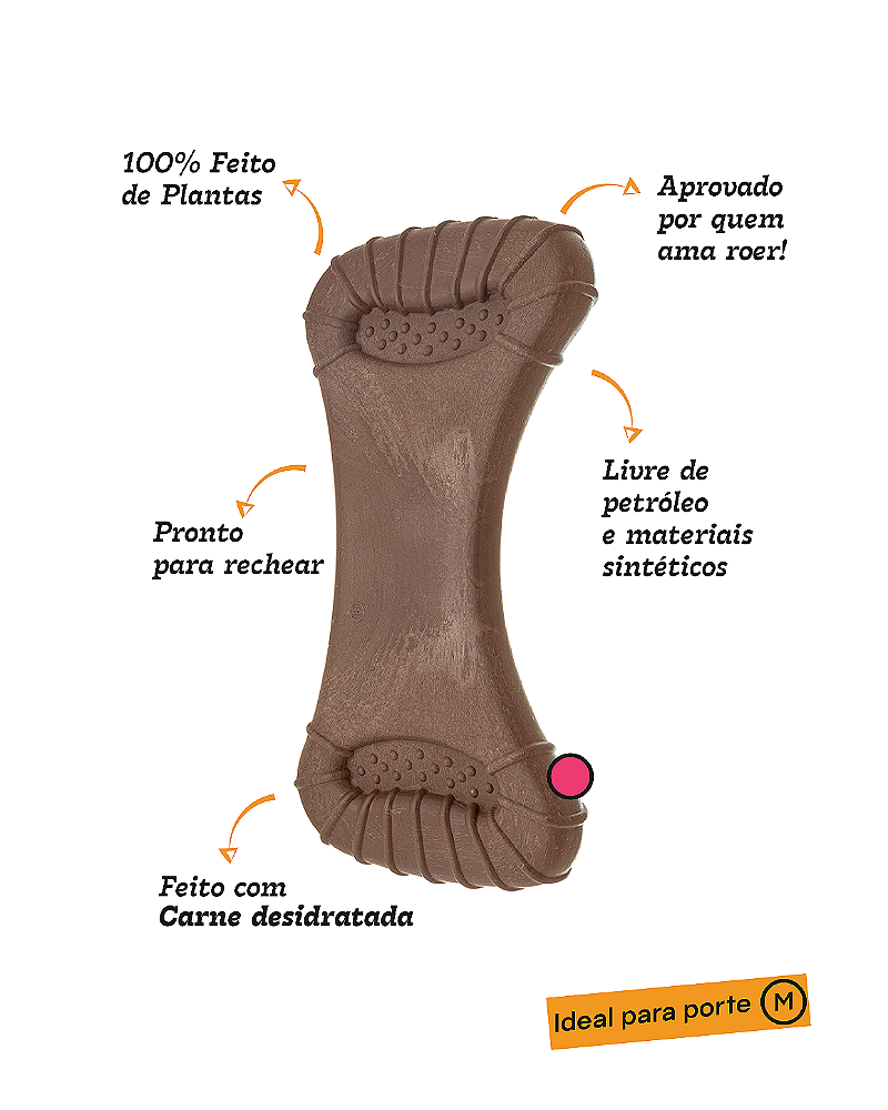 OSSÃO 2.0 RECHEAVEL CARNE - MORDIDA FORTE