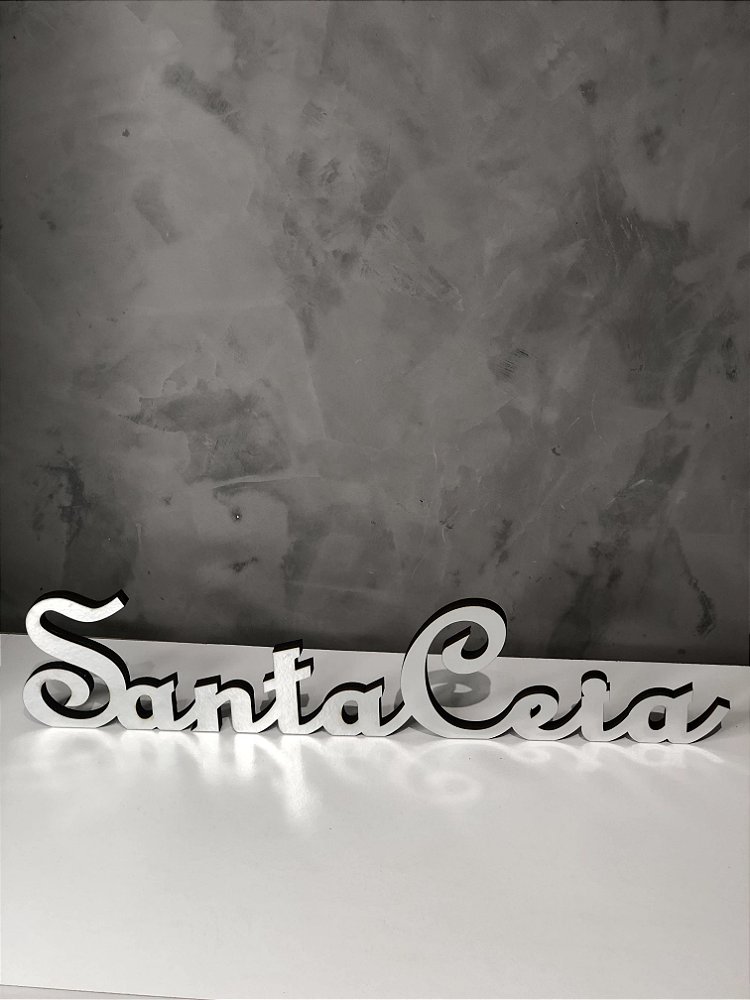 Palavra Santa Ceia em MDF Espelhado 9mm (45x10cm) Decoração Cristã