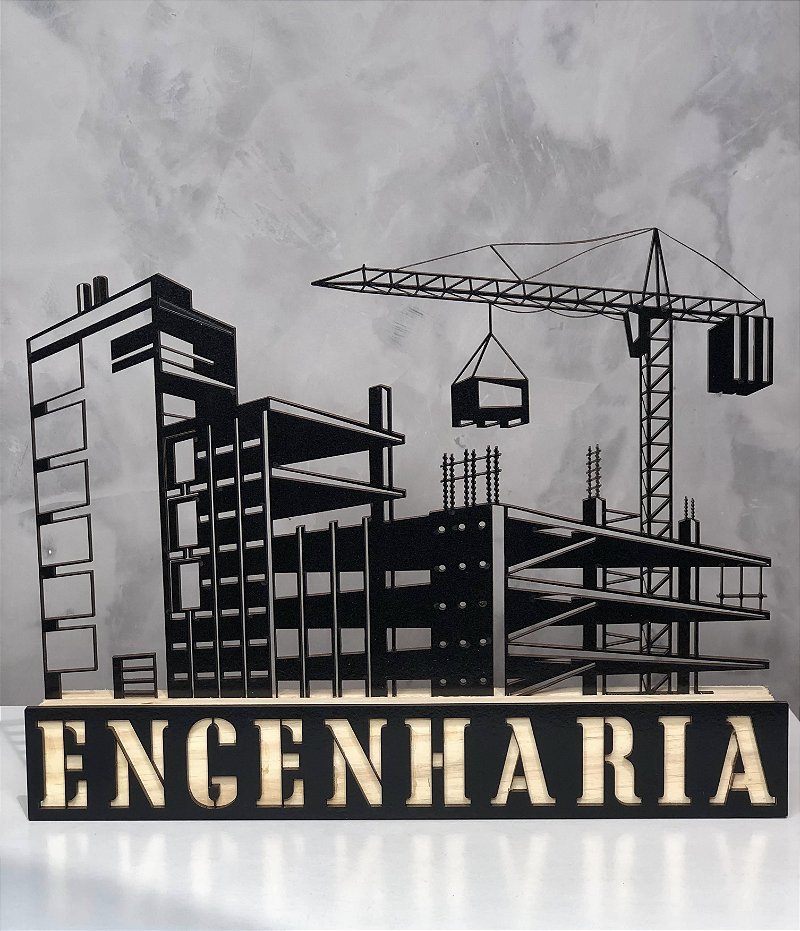 Enfeite de Mesa Profissões Engenharia, Arquitetura e Construção em MDF