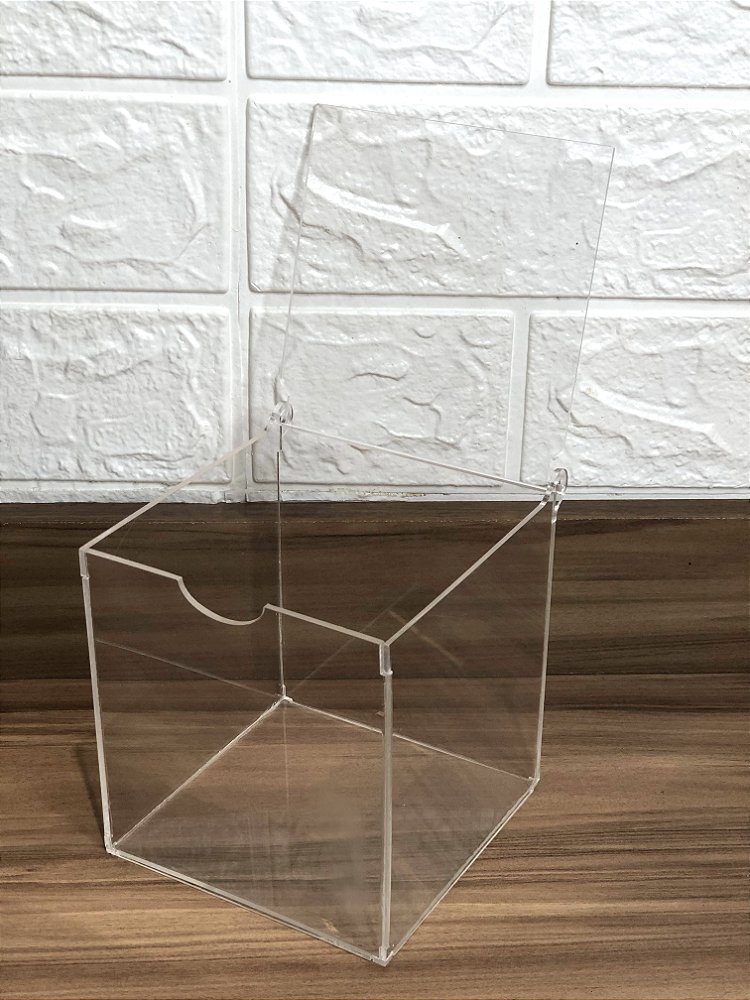 Porta Cápsulas Cubo em Acrílico Cristal (11x11x11cm)