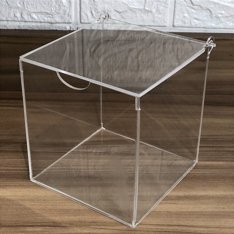 Porta Cápsulas Cubo em Acrílico Cristal (11x11x11cm)