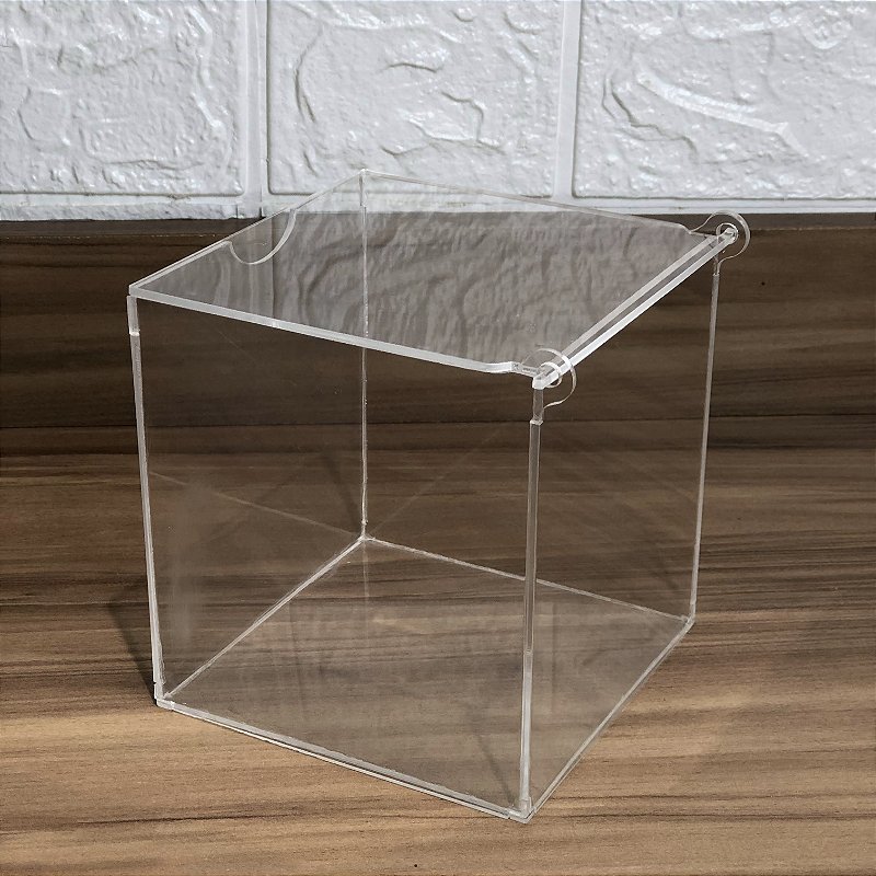 Porta Cápsulas Cubo em Acrílico Cristal (11x11x11cm)