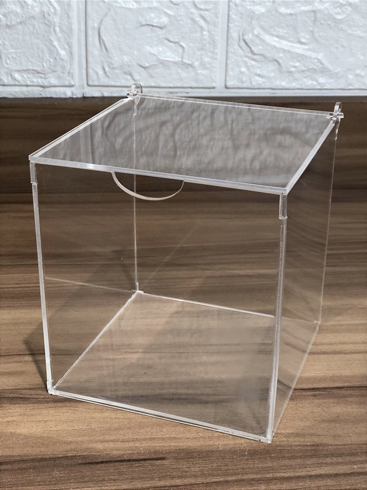Porta Cápsulas Cubo em Acrílico Cristal (11x11x11cm)