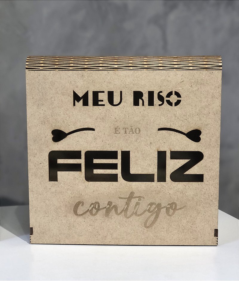 Caixa de Presente em MDF Cru (20x20x10cm) para Aniversário e Ocasiões Românticas
