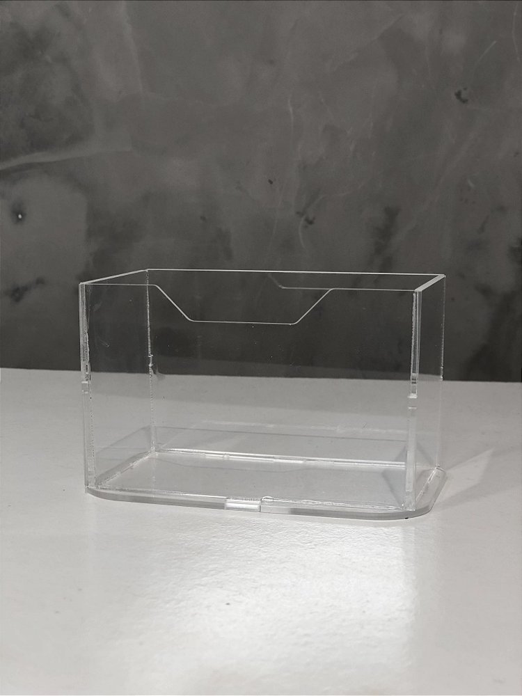 Porta Cartão de Visita em Acrílico Cast Transparente