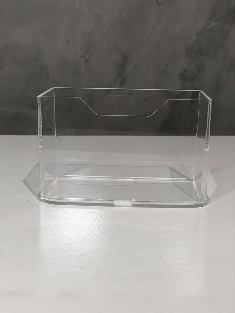 Porta Cartão de Visita em Acrílico Cast Transparente