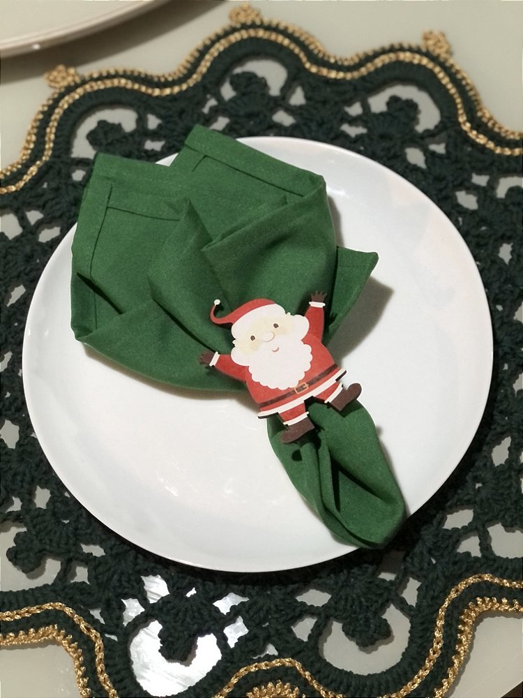 Kit 4 Porta Guardanapos Papai Noel em MDF