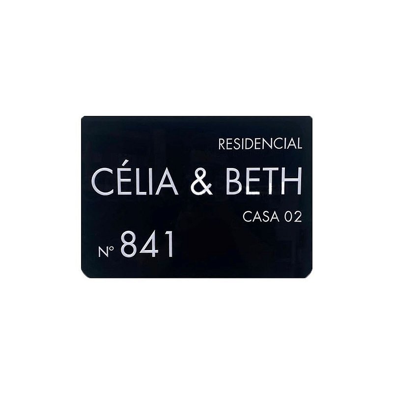 Placa de Endereço e Número para Casa, Condomínio e Empresa em Acrílico Personalizada
