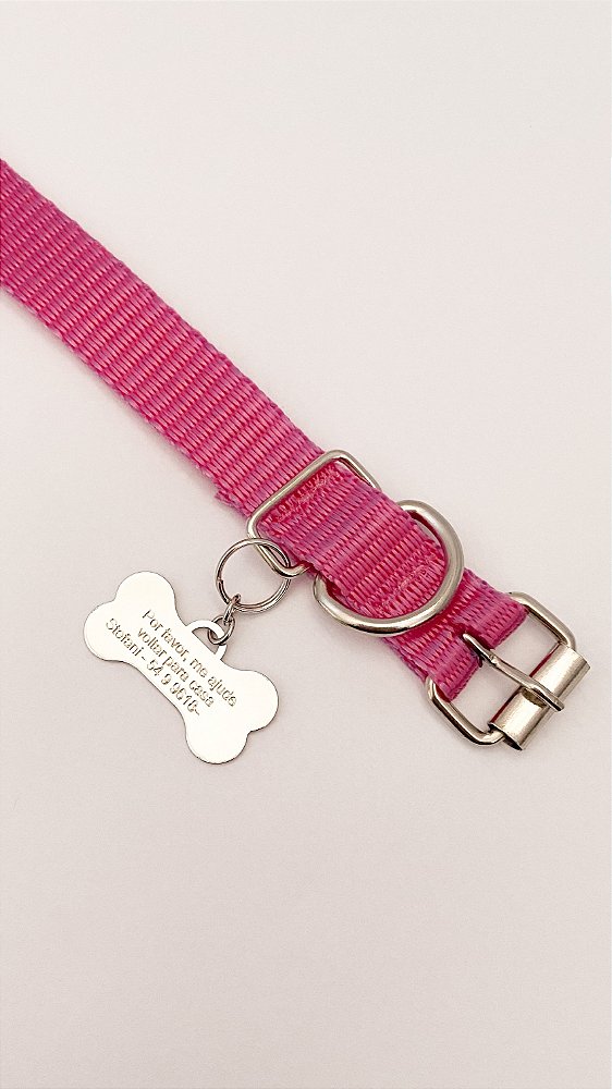 Pingente de Identificação Personalizado para Pet – Formato Osso