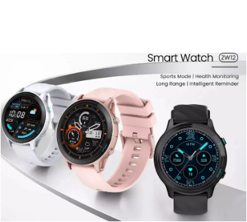 Smartwatch PEJE ZW12 Tela 1.52” IP68 Pulseira Silicone Chamadas + Notificações Bateria Durável + prova d'água