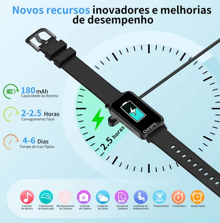 Relógio Inteligente Smart Band M6 Aprova D'água Análise do Sono em Nível Profissional