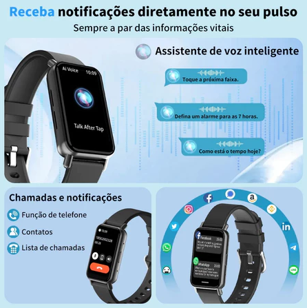 Relógio Inteligente Smart Band M6 Aprova D'água Análise do Sono em Nível Profissional