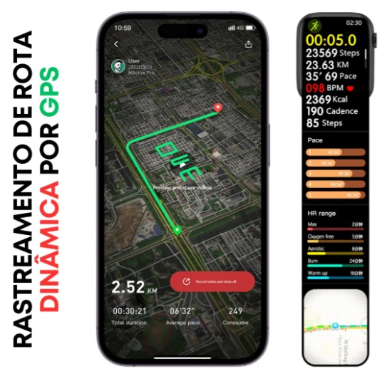 Relógio Inteligente Watch 3 Ultra - Lançamento 2026 Microwear Original Android iOS