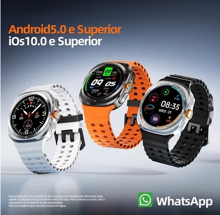 Relógio Smartwatch AM 27 Amoled MICROWEAR Chatgt Lançamento - Resistente A Água