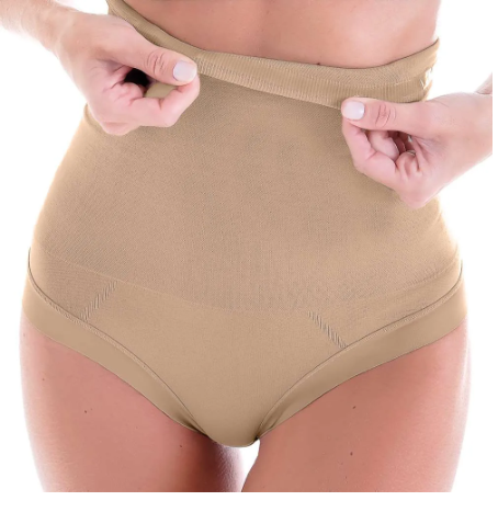 Calcinha Tanga Modeladora Alta Invisible Laser Bege Zee Rucci - GG