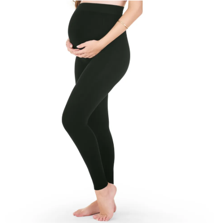 Calça Legging Maternity Gestante sem Costura Preta Zee Rucci