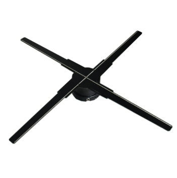 Projetor De Holograma 3d Led 55cm Ventilador Propaganda Cor Preto - Display Holo 3d Ventilador Holográfico