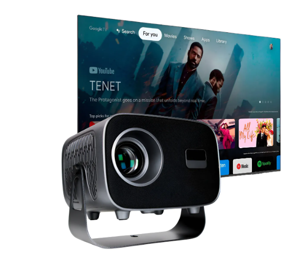 Projetor T15 Pro Portátil 4k Bluetooth Wifi Hdmi Android - Full Hd 10000lm Cores Fortes Hd - PRETO