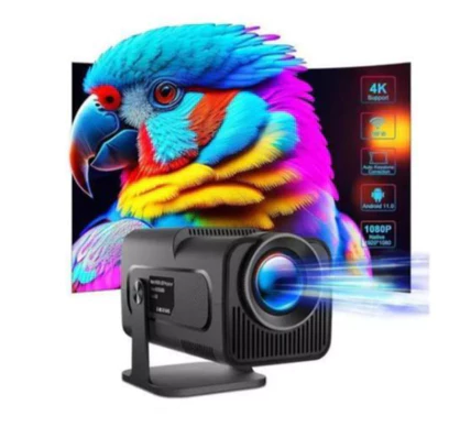 Projetor Inteligente Hy320 Pró 5G Smart 4K Wifi 6 Bluetooth 5.0 Android 11 Lançamento 2026 - Bluetooth 5.0 1080 Full HD Suporte 12000 Lumens Para Celular LED Auto Correção Horizontal 180° Linha Premium