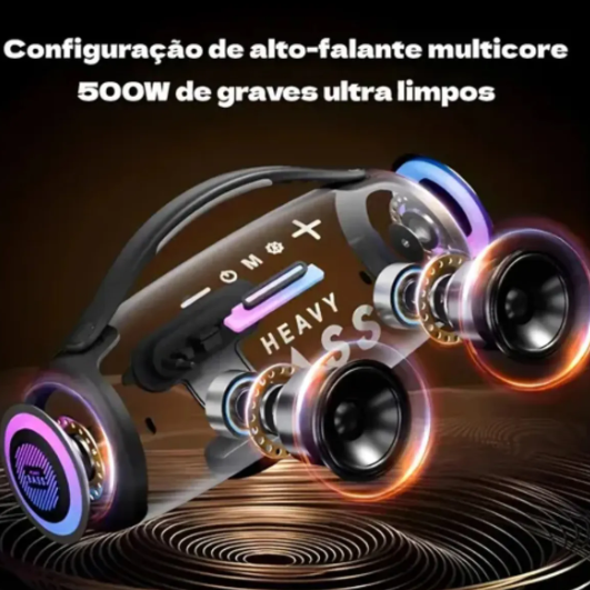 Caixa de Som Bluetooth Peining PEI-S105 200W Subwoofer + 2 Microfones