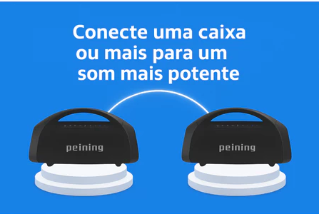Caixa de Som Bluetooth Peining PEI-SP02 400W Boombox IPX6 Original