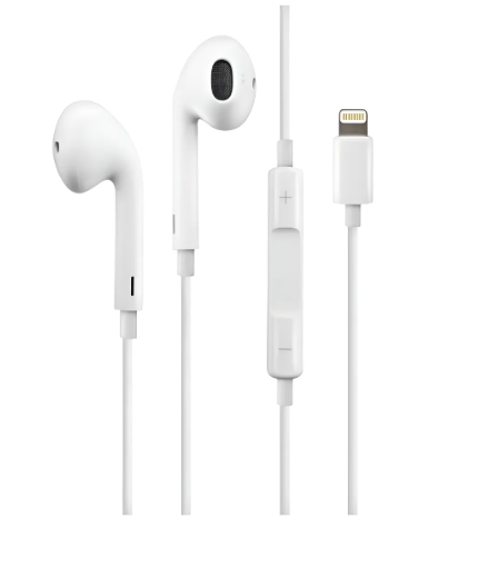 Fones de Ouvido com Fio Premium, Compátivel com Lightning, iOS - iPhone 5, 6, 7, 7, 8, X, 11, 12, 13, 14, 15 E 16 com Microfone e Controle de Volume, Graves Aprimorados, Modelo 1° Geração