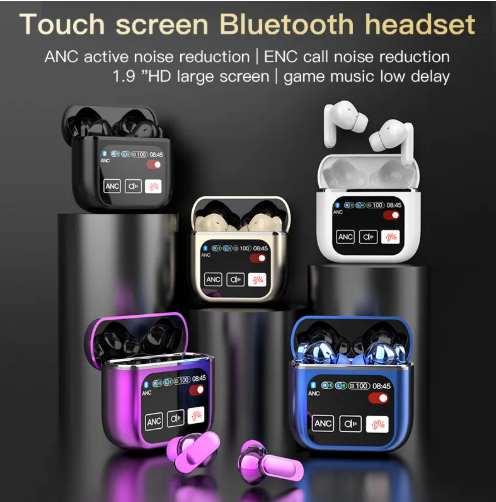 SE60 Pro Touch Screen Com Tela In-ear ANC/ENC Fone De Ouvido Sem Fio TWS Bluetooth 5.4 Longa Duração Da Bateria