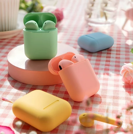 Fone De Ouvido Bluetooth Inpond12 5,3a Android Ios Colorido Preto Sem Fio Wireless TWS Airpods