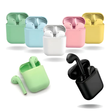 Fone De Ouvido Bluetooth Inpond12 5,3a Android Ios Colorido Preto Sem Fio Wireless TWS Airpods