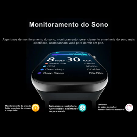 W11 X Smart Watch Série 11 Responde Mensagem Faz Ligaçoes Microwear Amoled Chatgpt Gps Kit Completo