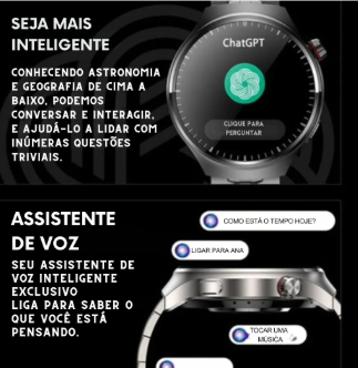 Smart Watch Watch 5 Pro 49mm IP68 Aprova d`agua Amoled 2 pulseira Gps Nfc Chatgpt Original