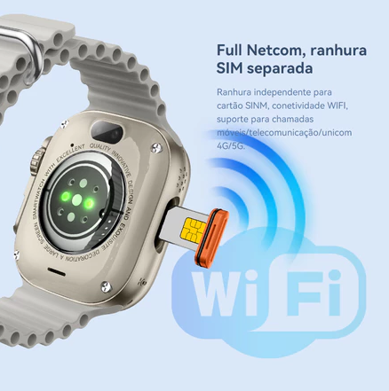 Smartwatch Hw Ultra2 Call Completo Câmera Wi-Fi Ia Chat-gpt Amoled 49mm Nfc 7 Pulseira Prateado Ou Preto Vários Desenhos Várias Cores