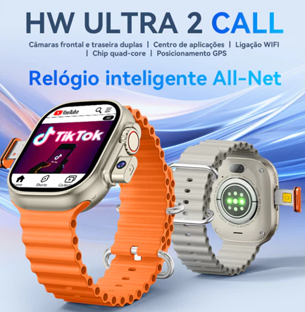 Smartwatch Hw Ultra2 Call Completo Câmera Wi-Fi Ia Chat-gpt Amoled 49mm Nfc 7 Pulseira Prateado Ou Preto Vários Desenhos Várias Cores