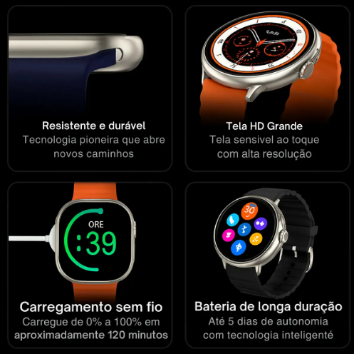 Smartwatch Laxasfit Gt10 1,52 Redondo 48mm Sport smartband monitor fitness