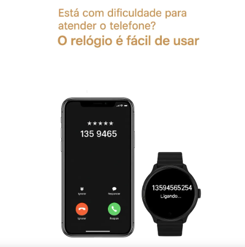 Smartwatch Laxasfit Gt10 1,52 Redondo 48mm Sport smartband monitor fitness