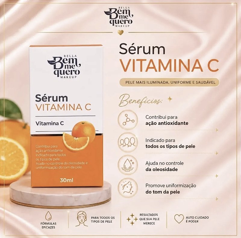 Sérum Facial Vitamina C 30ml Bella Bem Quero