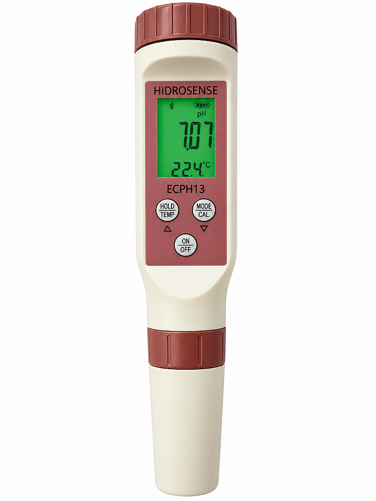 Medidor Multiparâmetro EC e pH 4 em 1 Bluetooth