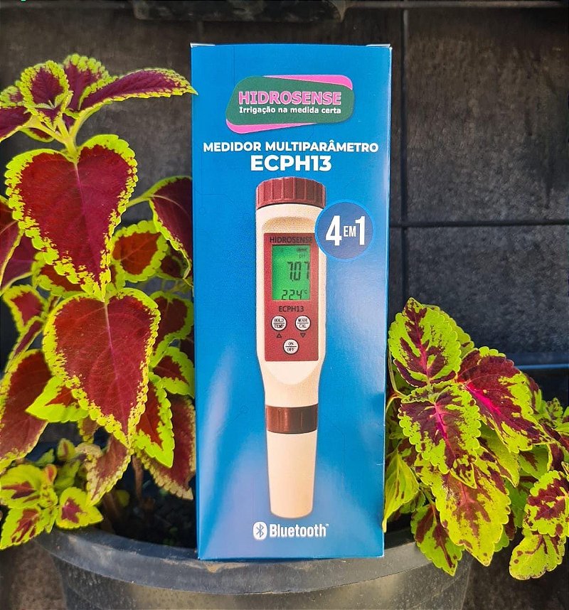 Medidor Multiparâmetro EC e pH 4 em 1 Bluetooth