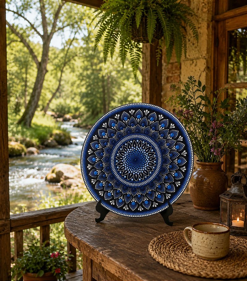 Mandala 35 cm em Pontlhismo.