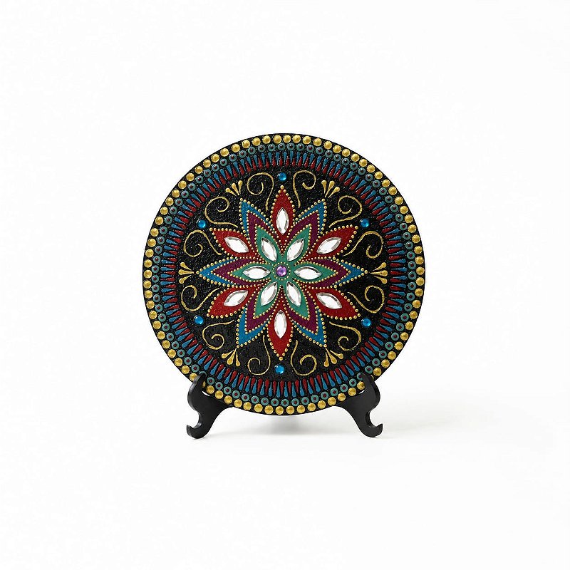 Mandala 15 cm em Pontilhismo.