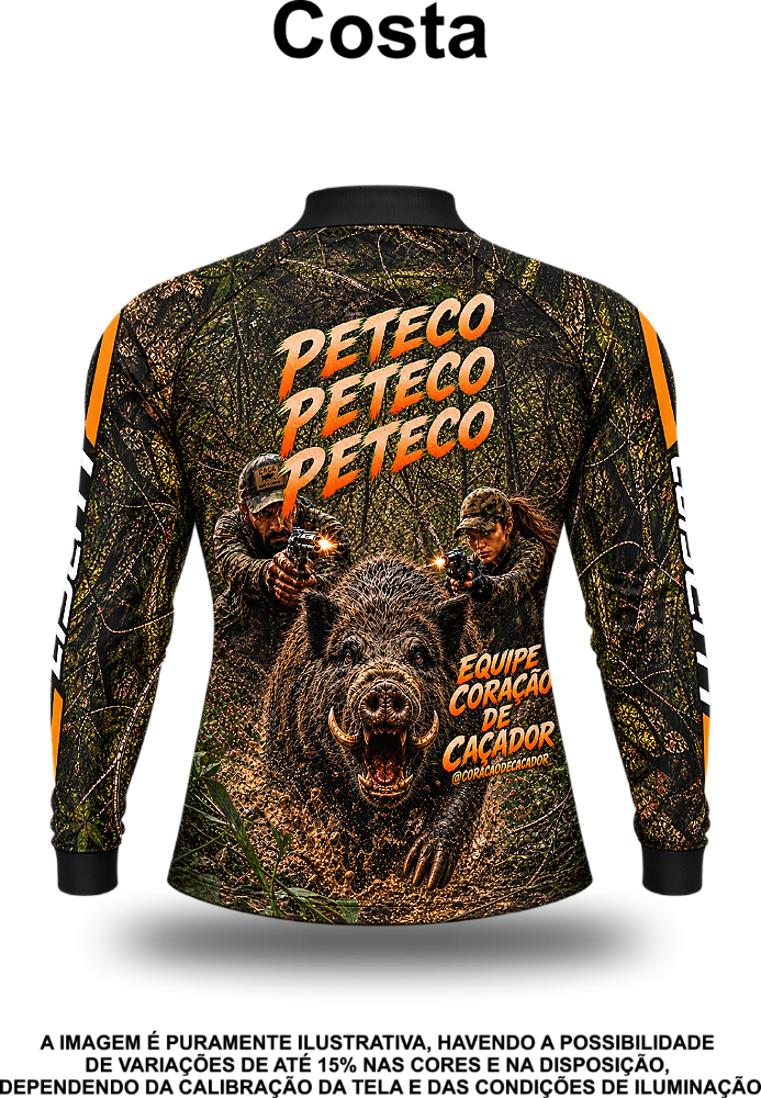 Camisa UV 50+ Coração de Caçador PETECO