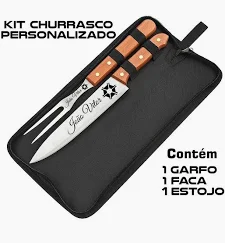 Kit Churrasco 2 peças no estojo personalizado