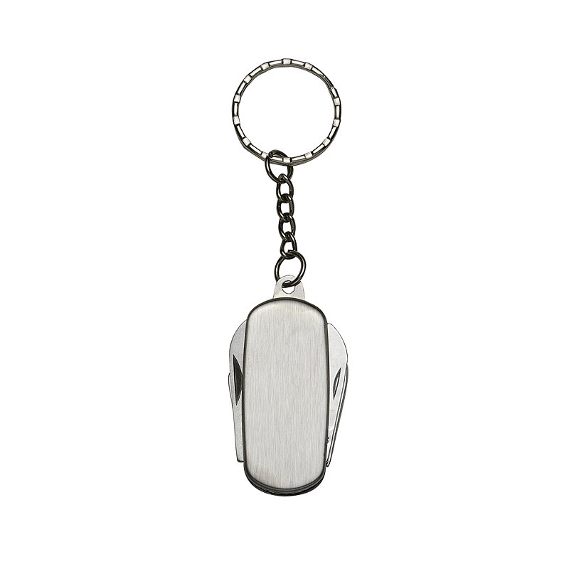 Kit chaveiros metal canivete 4 funções personalizados (50 peças)