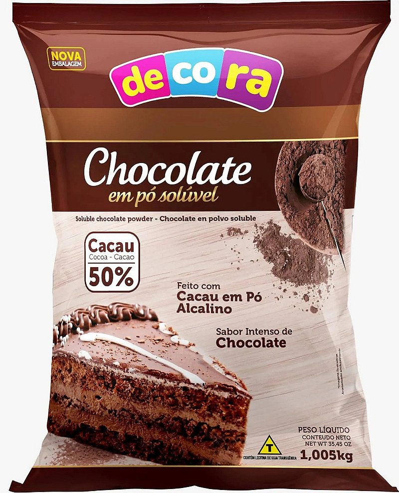 CHOCOLATE EM PO SOLUVEL 50% 1,005KG CACAU FOODS (DONA JURA)