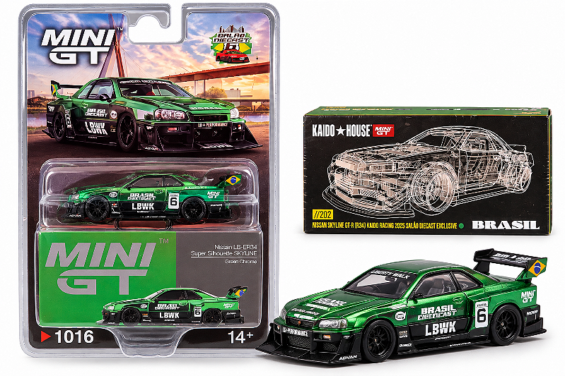 Kit Mini GT Salão Diecast 6 - Nissan Skyline + Kaido House