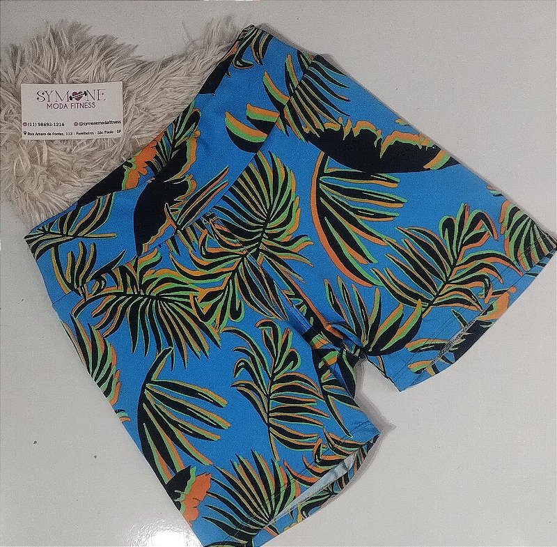 Short Poliamida Feminino Estampado