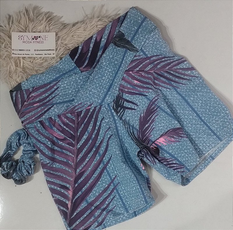 Short Poliamida Feminino Estampado