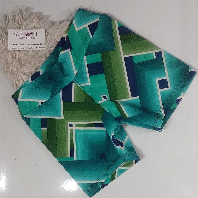 Short Poliamida Feminino Estampado