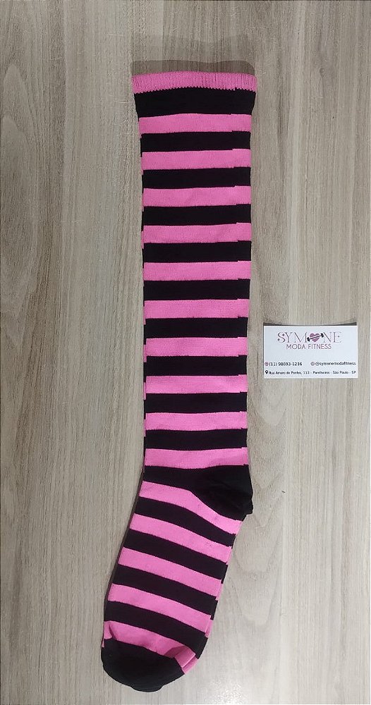 Meias Longas Estampadas Meninas Listras