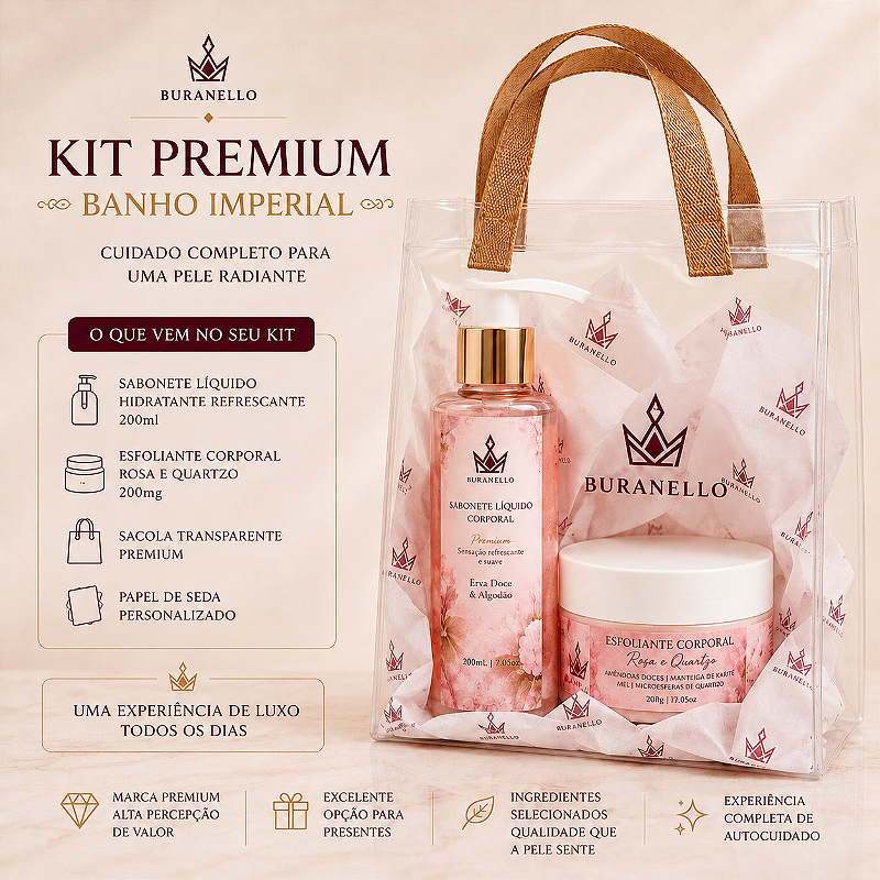 Kit Spa Buranello – Banho Imperial 👑